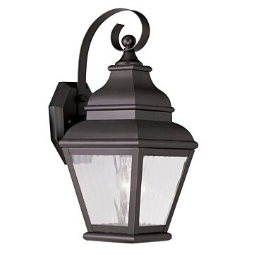 Exeter 1-Light Outdoor Wall Lantern in Bronze