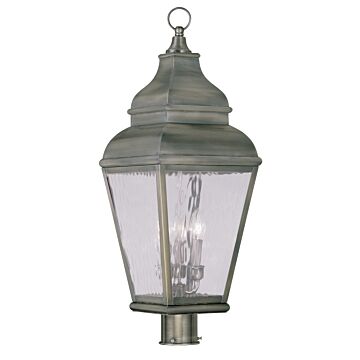 Exeter 3-Light Post-Top Lanterm in Vintage Pewter