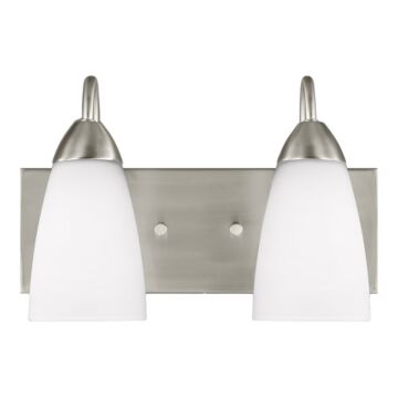 Generation Lighting Seville 2-Light Bathroom Vanity Light in Brushed Nickel