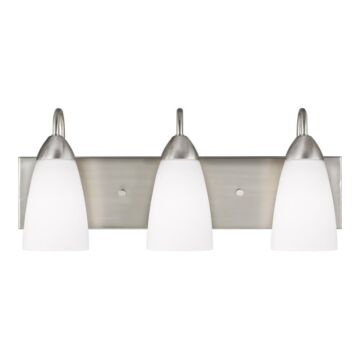Sea Gull Seville 3 Light Bathroom Vanity Light in Brushed Nickel