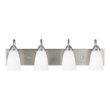 Generation Lighting Seville 4-Light Bathroom Vanity Light in Brushed Nickel