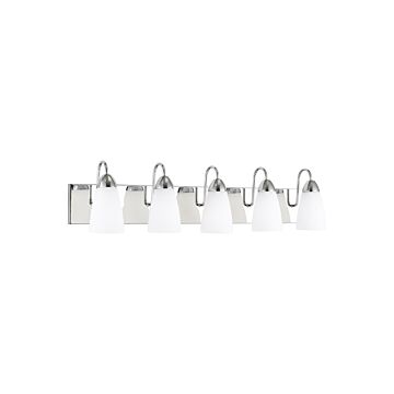 Generation Lighting Seville 5-Light Bathroom Vanity Light in Chrome