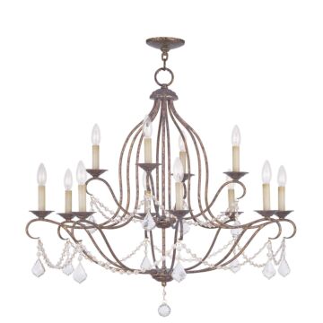 Chesterfield 12-Light Chandelier in Hand Applied Venetian Golden Bronze