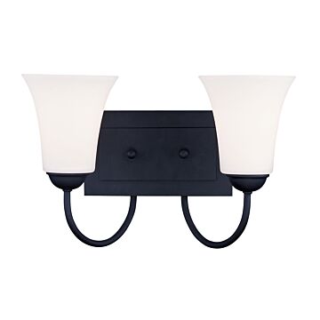 Ridgedale 2-Light Bathroom Vanity Light in Black