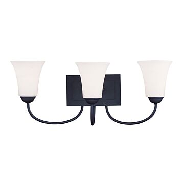 Ridgedale 3-Light Bathroom Vanity Light in Black