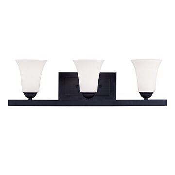 Ridgedale 3-Light Bathroom Vanity Light in Black