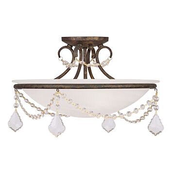 Chesterfield 3-Light Ceiling Mount in Hand Applied Venetian Golden Bronze