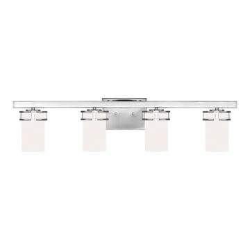 Generation Lighting Robie 4-Light Bathroom Vanity Light in Chrome