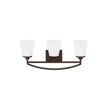 Generation Lighting Hanford 3-Light 24 Bathroom Vanity Light in Bronze
