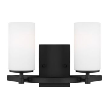 Alturas 2-Light Bathroom Vanity Light in Midnight Black