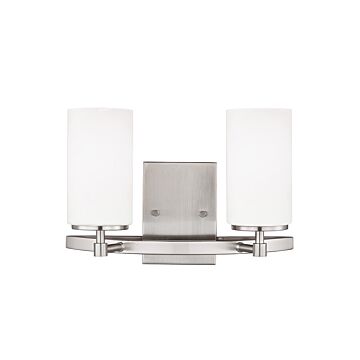 Generation Lighting Alturas 2-Light 14 Bathroom Vanity Light in Brushed Nickel