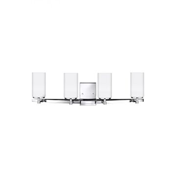 Generation Lighting Alturas 4-Light 31 Bathroom Vanity Light in Chrome