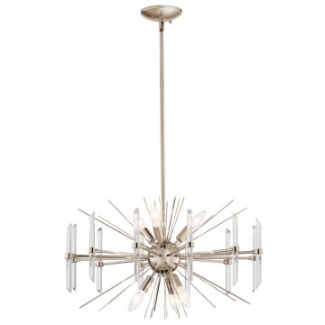 Eris Six Light Chandelier in Polished Nickel by Kichler