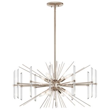 Eris Eight Light Chandelier in Polished Nickel by Kichler
