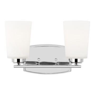 Franport 2-Light Bathroom Vanity Light in Chrome