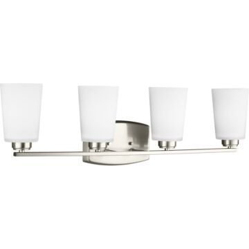 Sea Gull Franport 4 Light 29 Inch Bathroom Vanity Light in Brushed Nickel