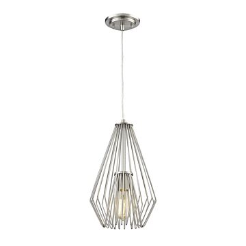 Z Lite Quintus 1 Light Mini Pendant Light In Brushed Nickel