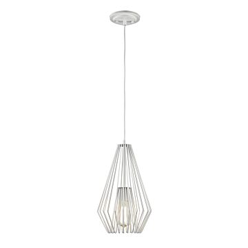 Z-Lite Quintus 1-Light Mini Pendant Light In Gloss White