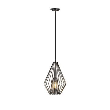 Z-Lite Quintus 1-Light Mini Pendant Light In Plated Bronze