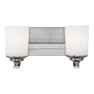 Generation Lighting Kemal 2-Light Bathroom Vanity Light in Brushed Nickel