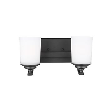Kemal 2-Light Bathroom Vanity Light in Midnight Black