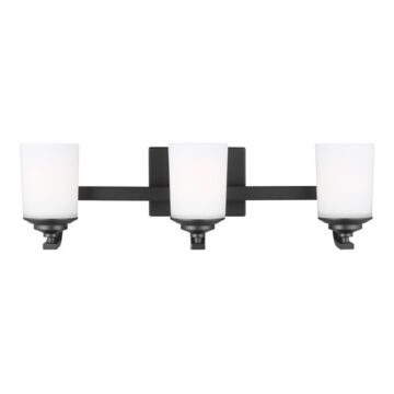Generation Lighting Kemal 3-Light Bathroom Vanity Light in Midnight Black