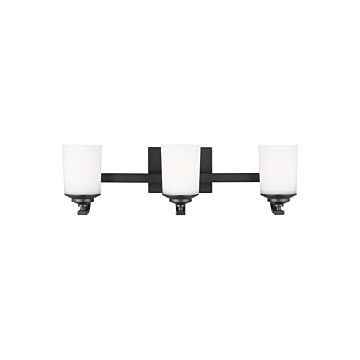 Kemal 3-Light Bathroom Vanity Light in Midnight Black