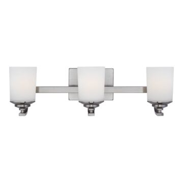 Generation Lighting Kemal 3-Light Bathroom Vanity Light in Brushed Nickel