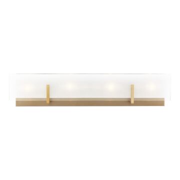 Syll Four Light Wall   Bath in Satin Brass by Visual Comfort Studio