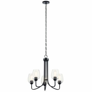 Valserrano Five Light Chandelier in Black by Kichler