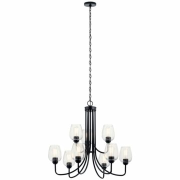 Valserrano Nine Light Chandelier in Black by Kichler