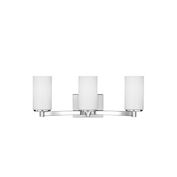 Generation Lighting Hettinger 3-Light 21" Bathroom Vanity Light in Chrome