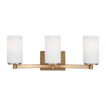 Hettinger 3-Light Bathroom Vanity Light in Satin Brass