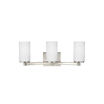 Generation Lighting Hettinger 3-Light 21" Bathroom Vanity Light in Brushed Nickel