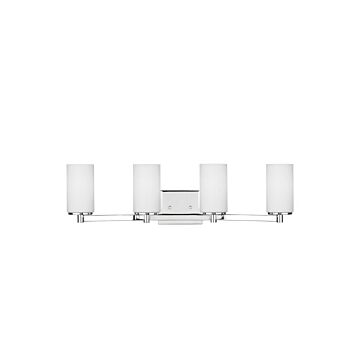 Generation Lighting Hettinger 4-Light 29" Bathroom Vanity Light in Chrome
