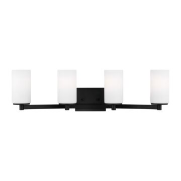 Hettinger 4-Light Bathroom Vanity Light in Midnight Black