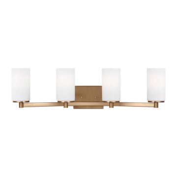 Hettinger 4-Light Bathroom Vanity Light in Satin Brass