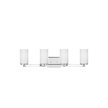 Generation Lighting Hettinger 4-Light 29 Bathroom Vanity Light in Chrome