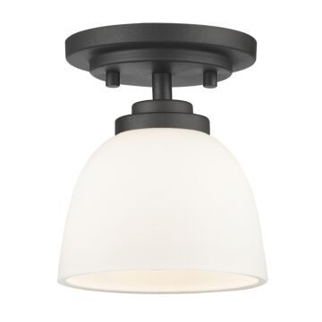 Z-Lite Ashton 1-Light Flush Mount Ceiling Light In Bronze