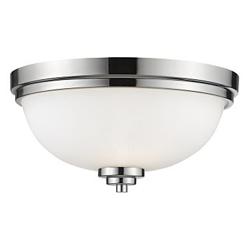 Z-Lite Ashton 3-Light Flush Mount Ceiling Light In Chrome