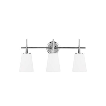 Generation Lighting Driscoll 3-Light 25 Bathroom Vanity Light in Chrome