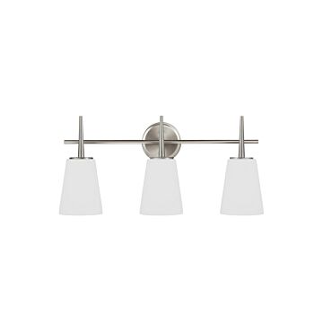 Generation Lighting Driscoll 3-Light 25 Bathroom Vanity Light in Brushed Nickel