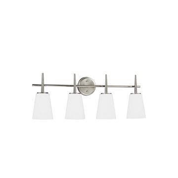 Generation Lighting Driscoll 4-Light 31 Bathroom Vanity Light in Brushed Nickel