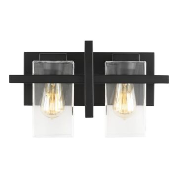 Mitte 2-Light Bathroom Vanity Light in Midnight Black