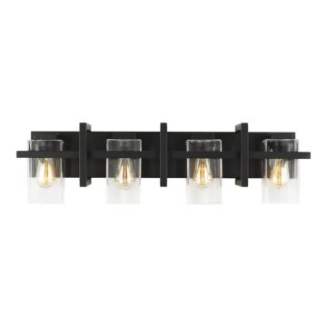 Mitte 4-Light Bathroom Vanity Light in Midnight Black