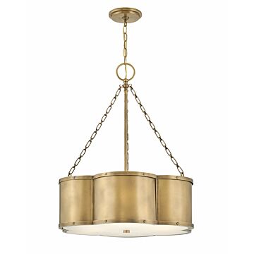 Hinkley Chance 3-Light Chandelier In Heritage Brass