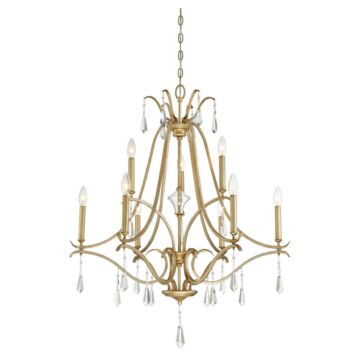 Laurel Estate Nine Light Chandelier in Brio Gold by MinkaLavery