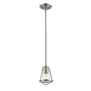 Z-Lite Mariner 1-Light Mini Pendant Light In Brushed Nickel