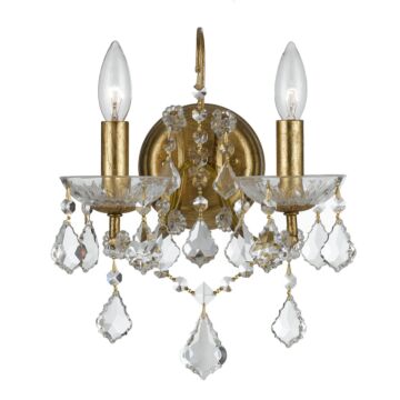 Filmore Two Light Wall Sconce in Antique Gold by Crystorama
