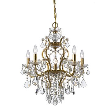 Filmore Six Light Chandelier in Antique Gold by Crystorama